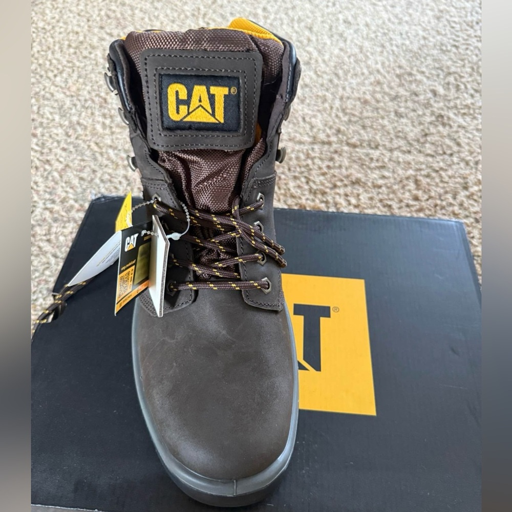 Men’s CAT Steel Toe Workboots - Picture 4 of 8